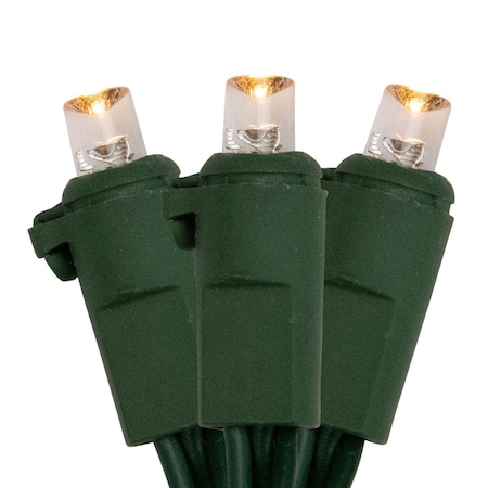 Go-Go 9.5 ft. LED Warm White Wide Angle Christmas Lights, Green Wire - 20-Count GO1763750